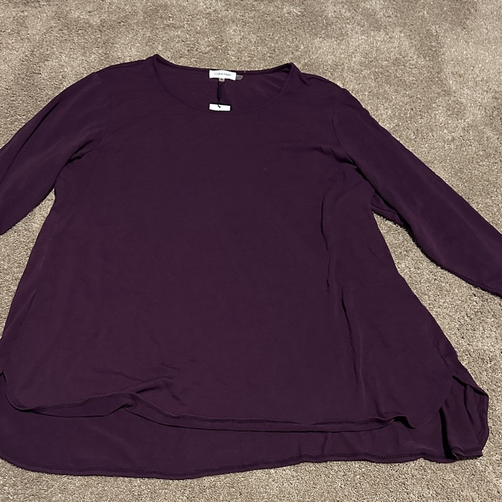 Calvin Klein Purple Long Sleeve Top